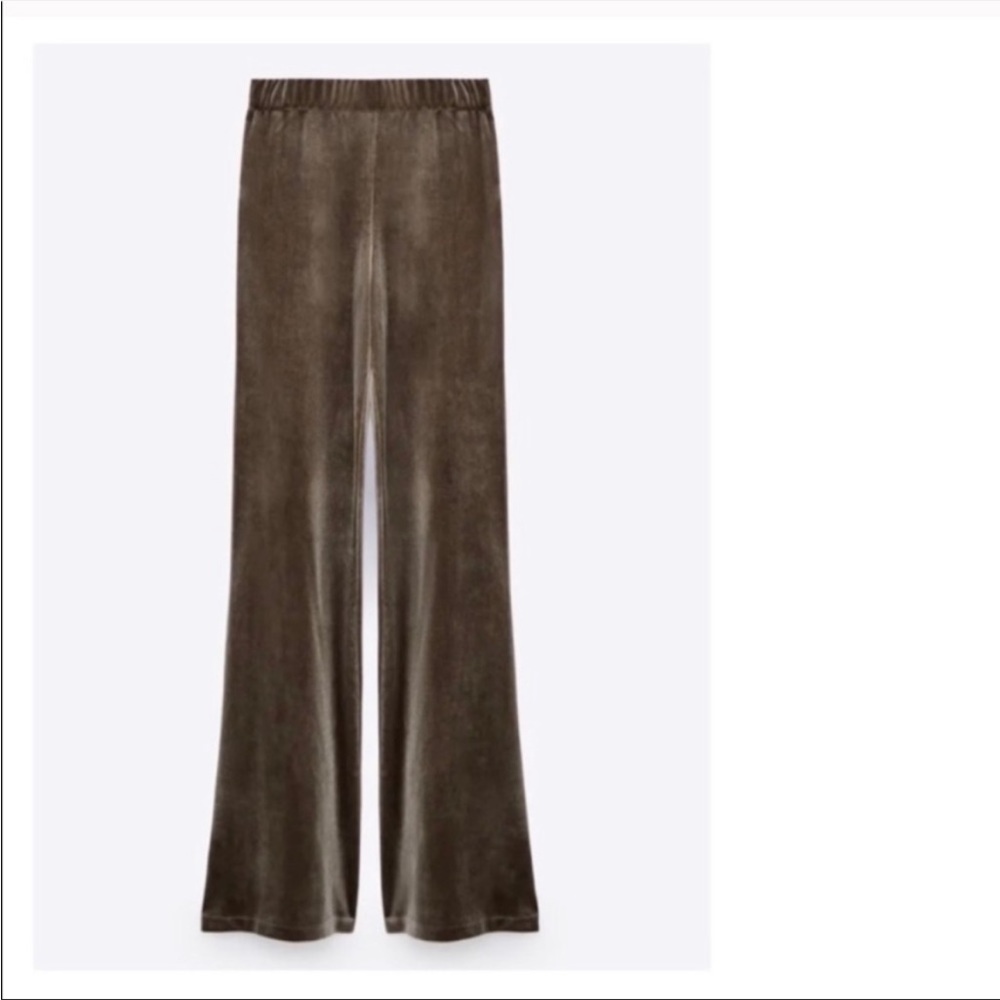 Zara Flared Velvet Pants